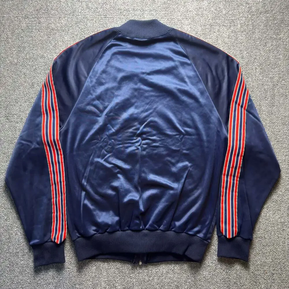 Vintage 1980s Adidas ATP Keyrolan Track Jacket Blue and Red Full Zip